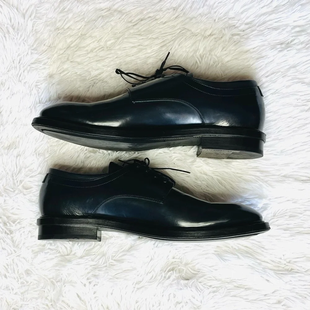 Calvin Klein Navy Blue Oxford Dress Shoes, Sz 44.5 Eur